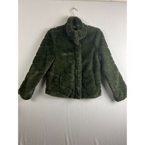 Ci Sono Jacket Women's‎ Medium Plush Faux Fur Quilted Jacket Cozy Winter Coat